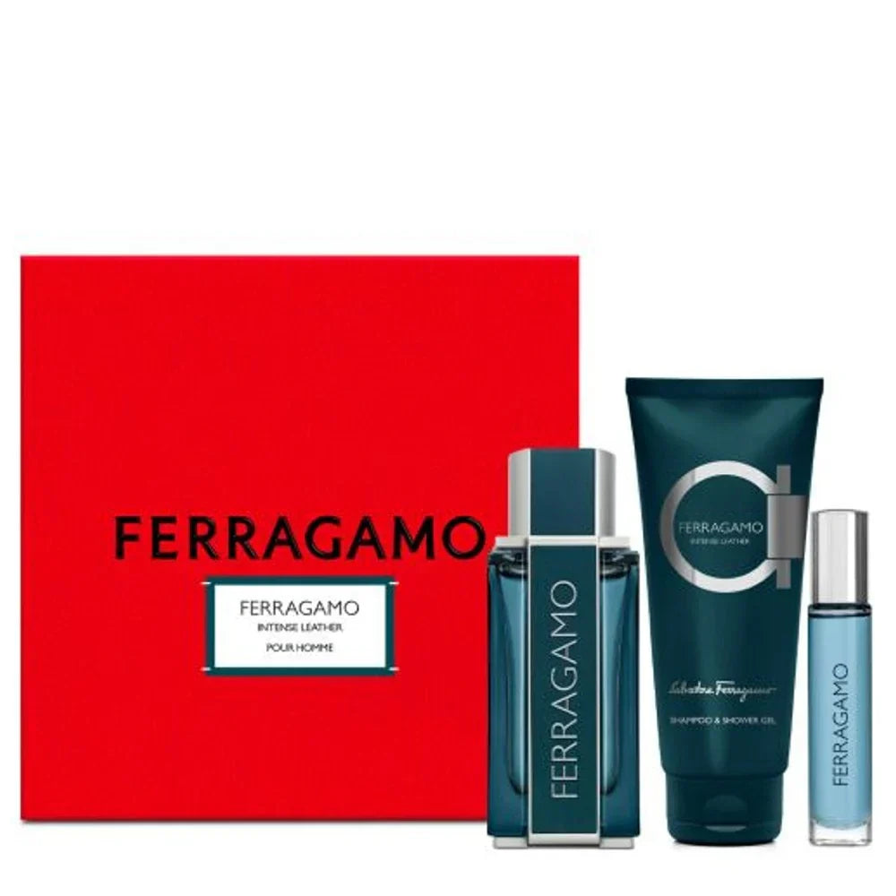 Buy Ferragamo Intense Leather Men Gift Set (Edp 100ml+ Edp 10ml+S/Gel 100ml) in Pakistan