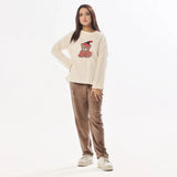 Buy Fleece Long Sleeve Pajama Suit Snow Teddy in Pakistan