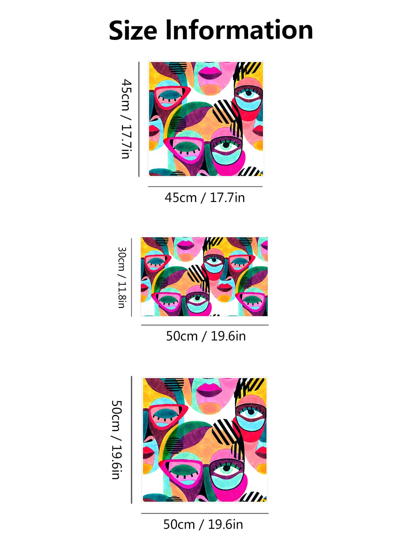 Buy SHEIN Abstract Figure Graphic Cushion Cover Without Filler, Modern Fabric Decorative Square Cushion Cover For Bed, Sofa in Pakistan