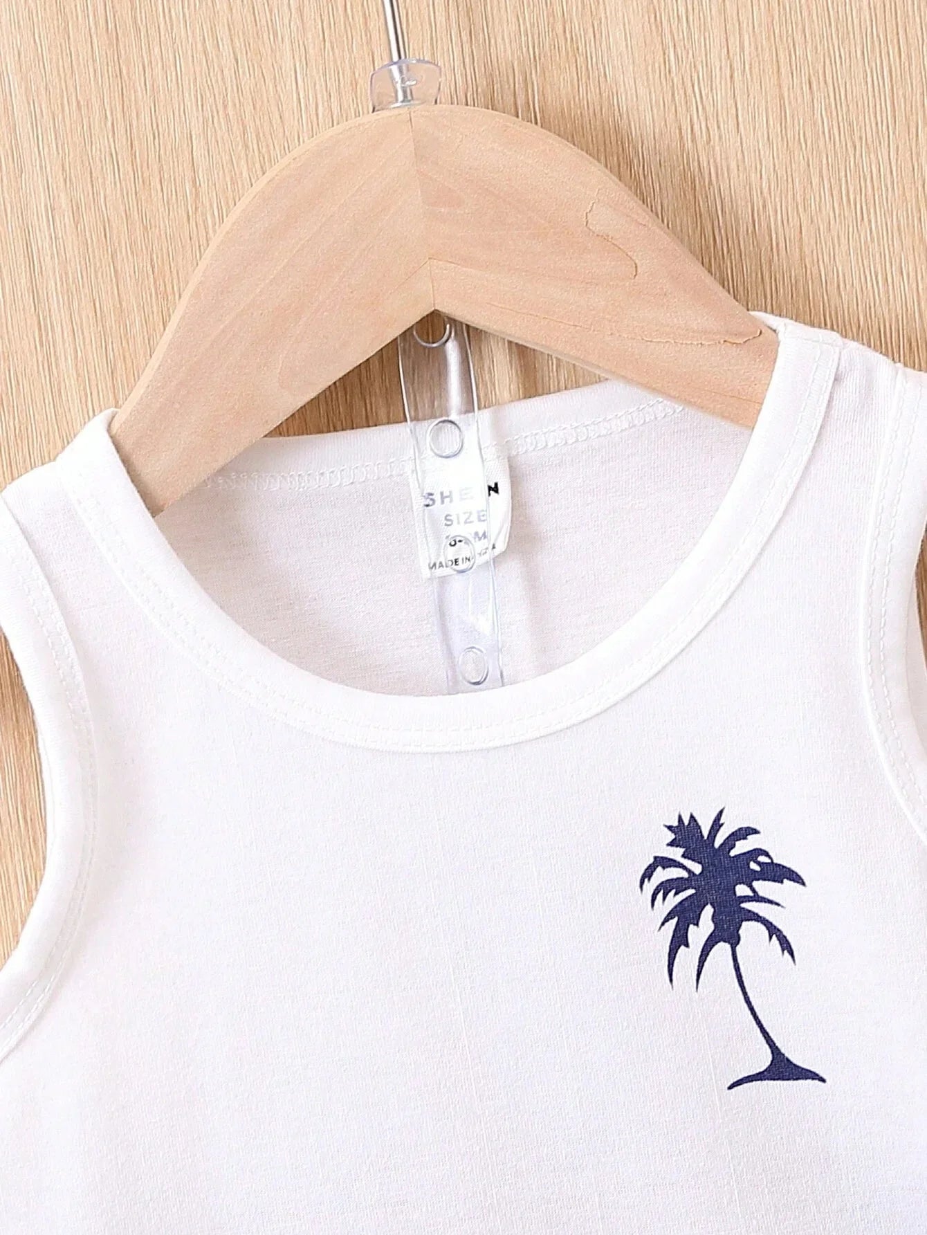 Buy SHEIN Baby Boy Coconut Tree Print Tank Top & Shorts in Pakistan