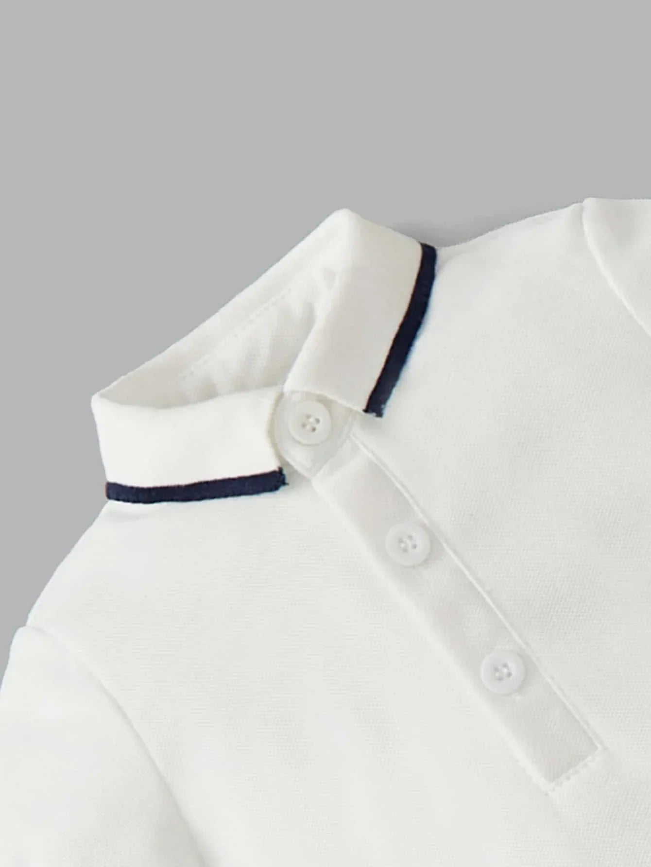 Buy SHEIN Baby Boy Contrast Trim Polo Neck Bodysuit & Shorts in Pakistan