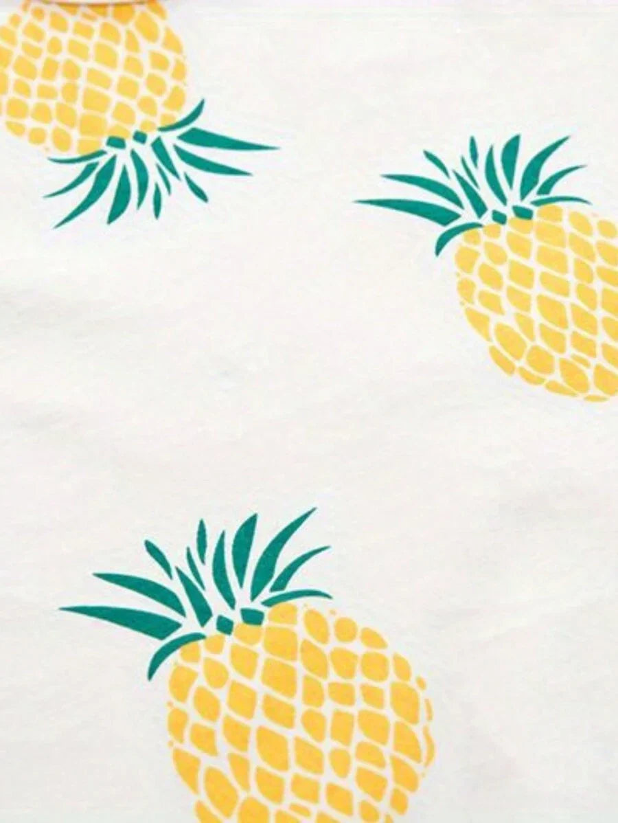 Buy SHEIN Baby Boys Pineapple Print Short Sleeve Shorts 2 Pieces Set, Summer in Pakistan