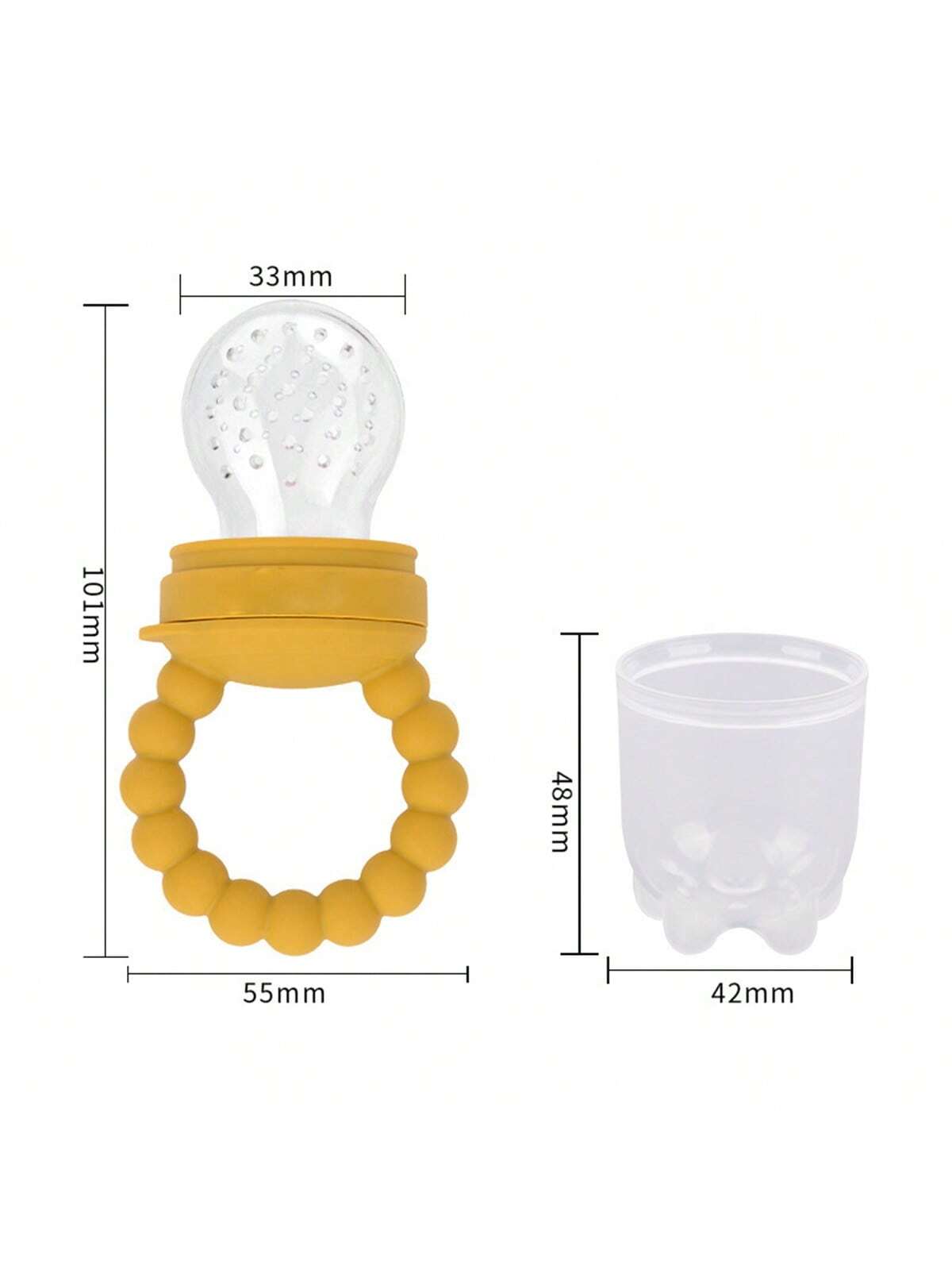 Buy SHEIN Baby Fruit Feeder Pacifier, Silicone Teething Toy With Handle, Infant Food Feeder For Fresh Fruits, Vegetables, Ice Chips, Dusty Pink in Pakistan