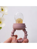 Buy SHEIN Baby Fruit Feeder Pacifier, Silicone Teething Toy With Handle, Infant Food Feeder For Fresh Fruits, Vegetables, Ice Chips, Dusty Pink in Pakistan