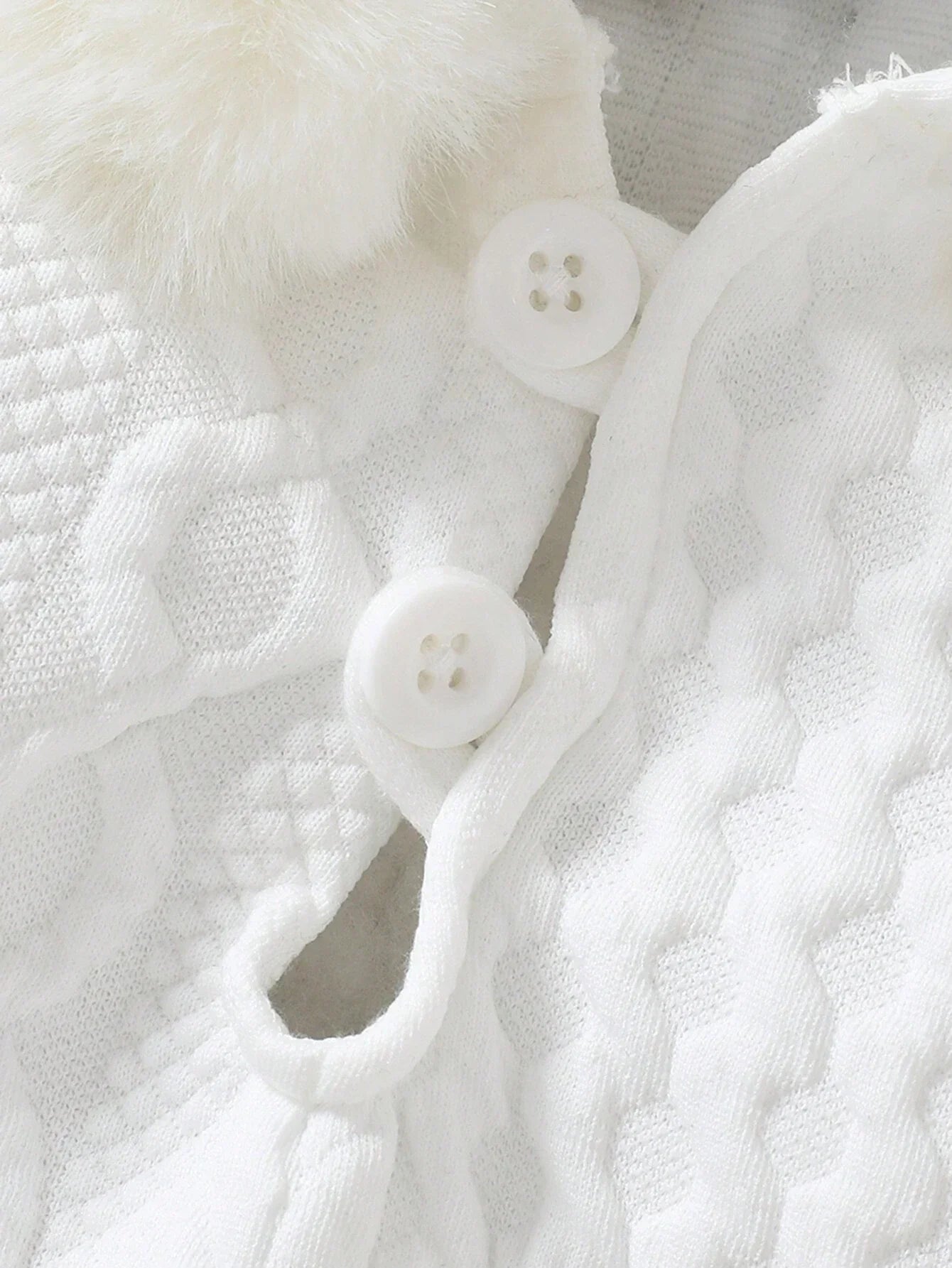 Buy SHEIN Baby Girl Fuzzy Trim Hooded Bodysuit & Sweatpants in Pakistan