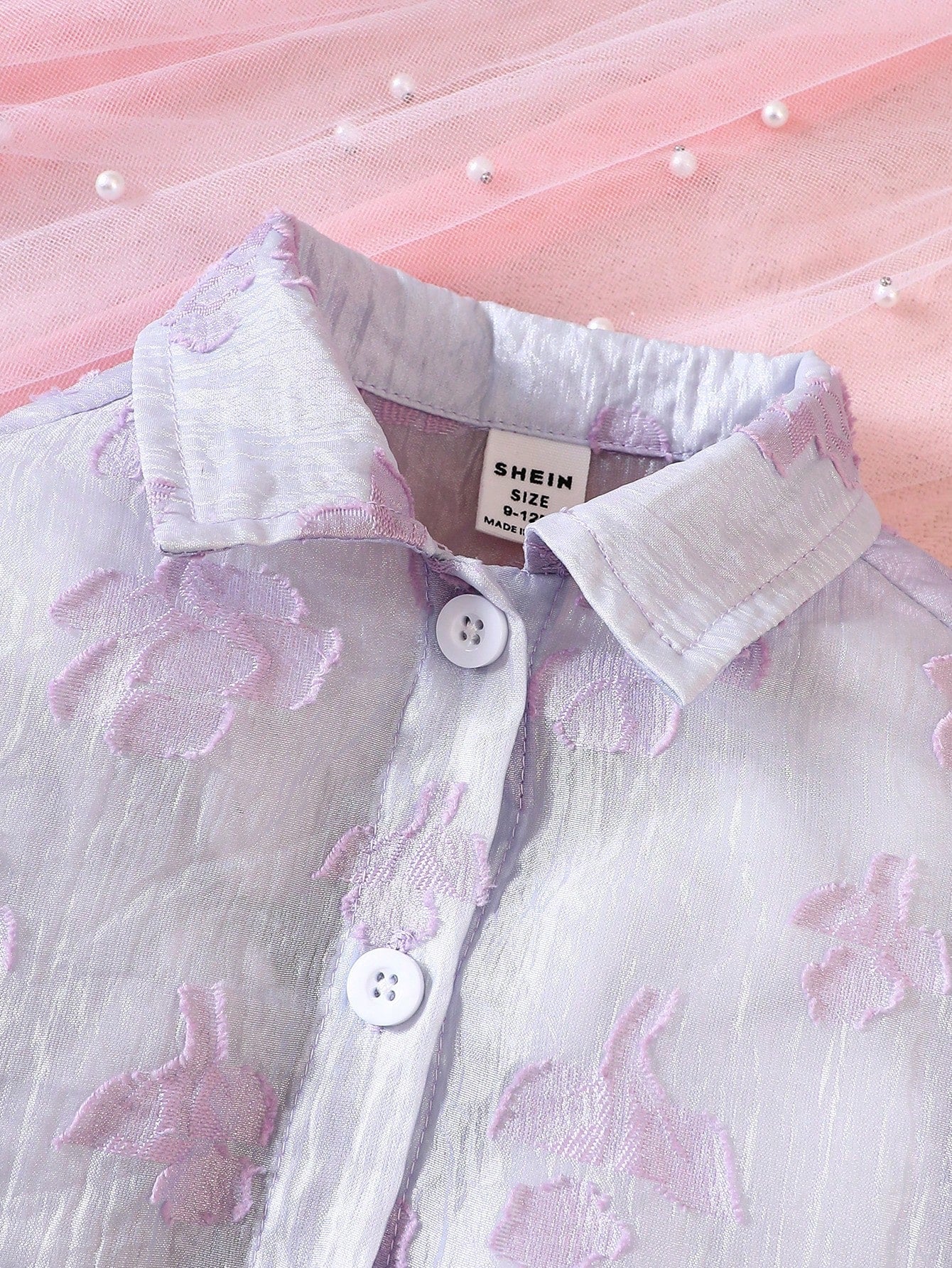 Buy SHEIN Baby Girl Jacquard Shirt & Cami Top & Shorts in Pakistan