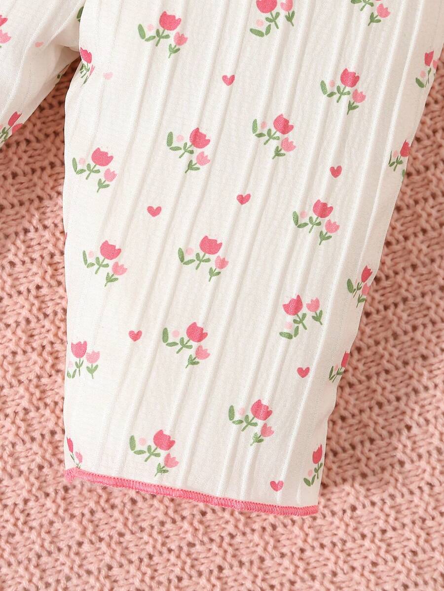 Buy SHEIN Baby Girl Light Pink Simple Print Short Sleeve T-Shirt And Shorts Casual 2pcs Home Outfit in Pakistan