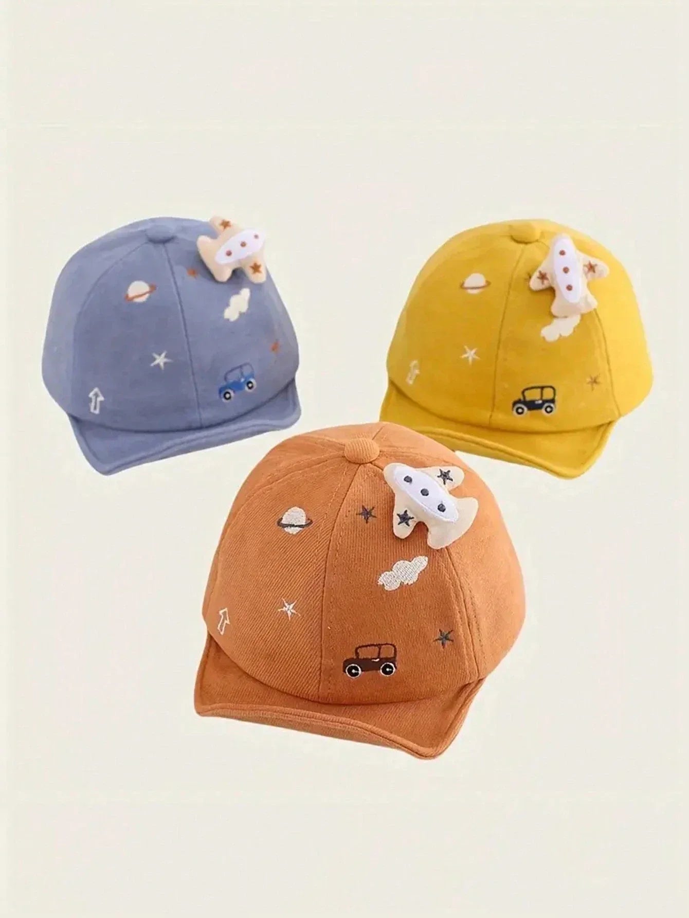 Buy SHEIN Baby Hat, Cute Car Graphic Soft Brim Baseball Cap For Toddler Boys & Girls in Pakistan