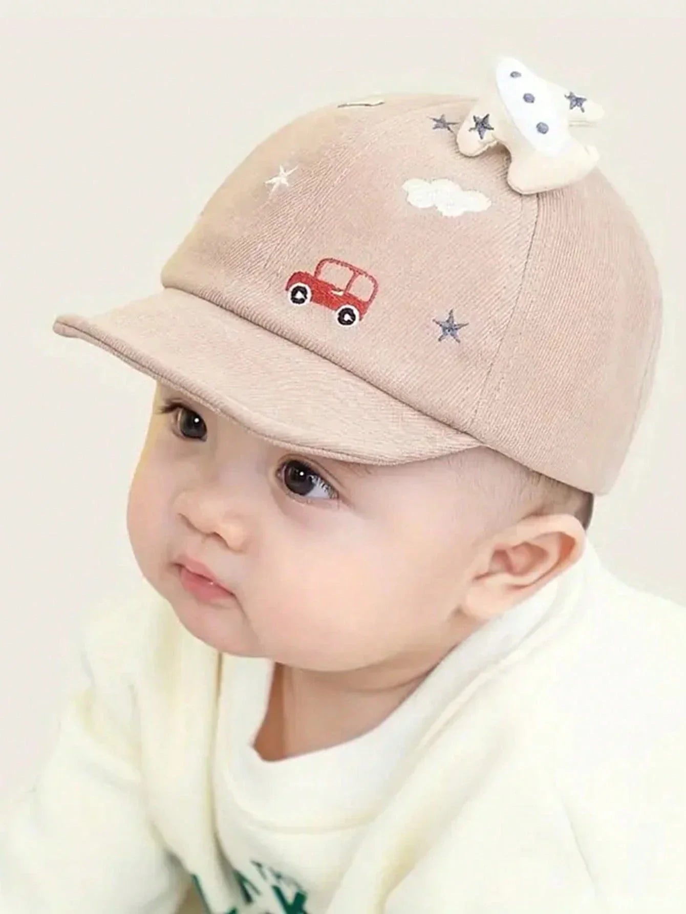 Buy SHEIN Baby Hat, Cute Car Graphic Soft Brim Baseball Cap For Toddler Boys & Girls in Pakistan