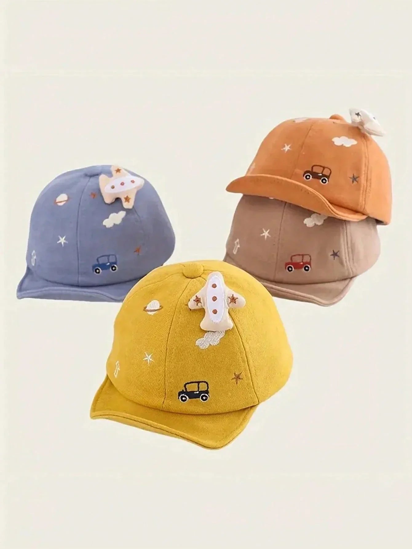 Buy SHEIN Baby Hat, Cute Car Graphic Soft Brim Baseball Cap For Toddler Boys & Girls in Pakistan