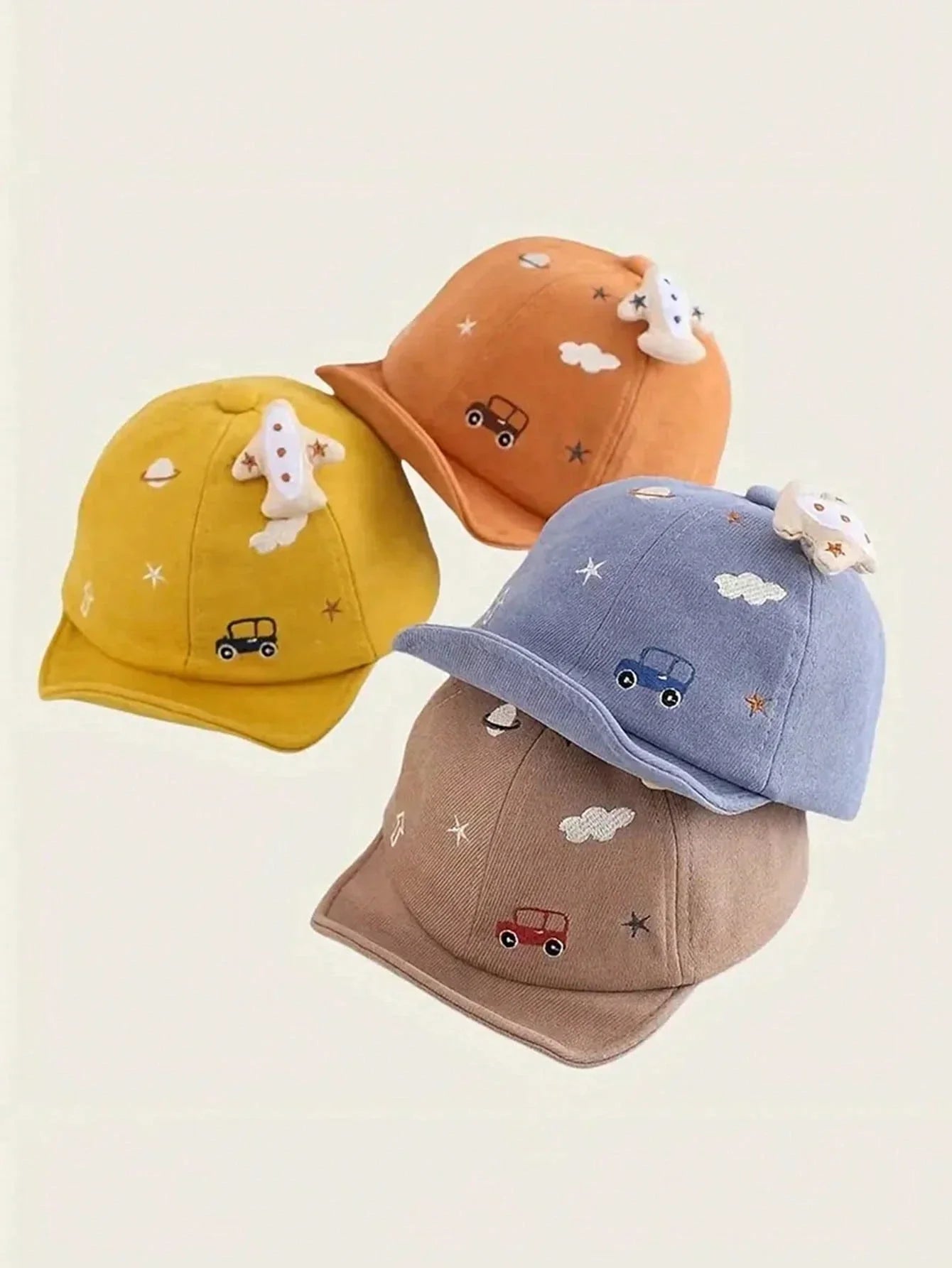 Buy SHEIN Baby Hat, Cute Car Graphic Soft Brim Baseball Cap For Toddler Boys & Girls in Pakistan