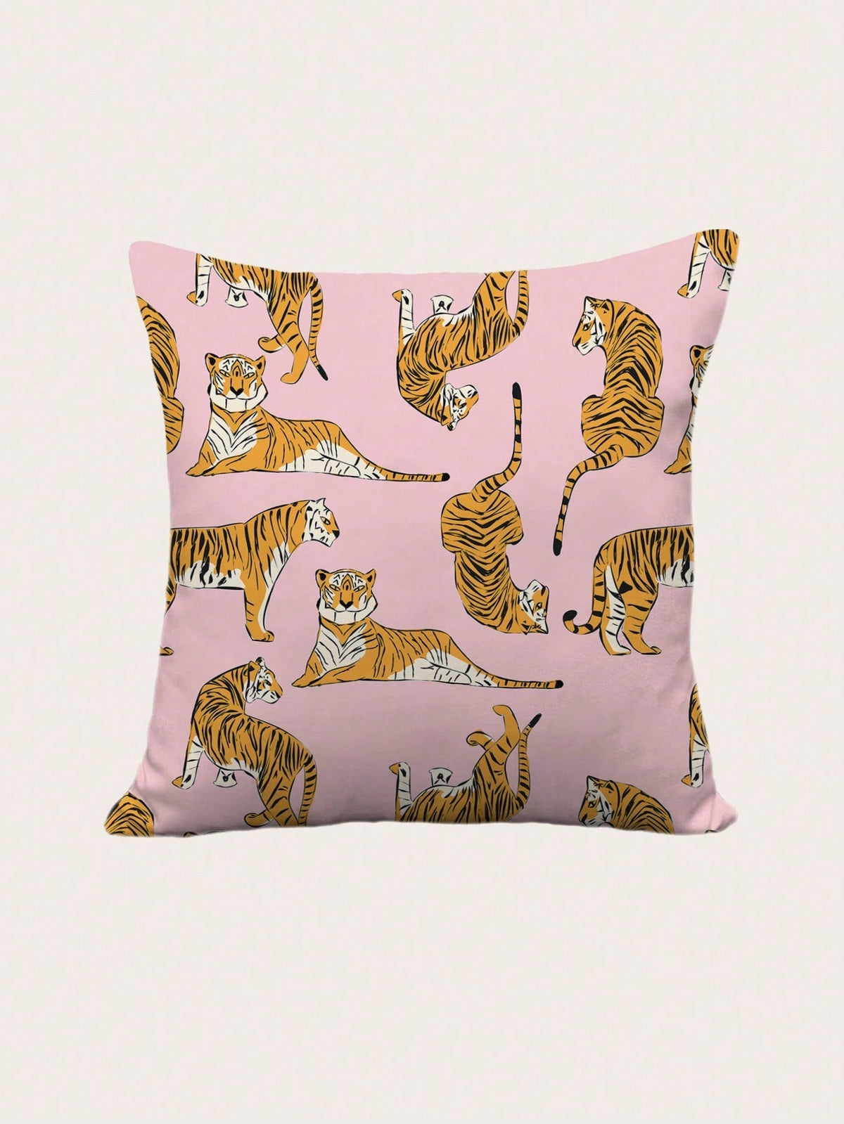 Buy SHEIN BlueLela 1pc Tiger Print Cushion Cover Without Filler, Modern Polyester Decorative Throw Pillow Case For Living Room And Bedroom in Pakistan