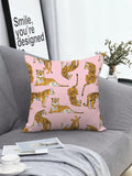 Buy SHEIN BlueLela 1pc Tiger Print Cushion Cover Without Filler, Modern Polyester Decorative Throw Pillow Case For Living Room And Bedroom in Pakistan