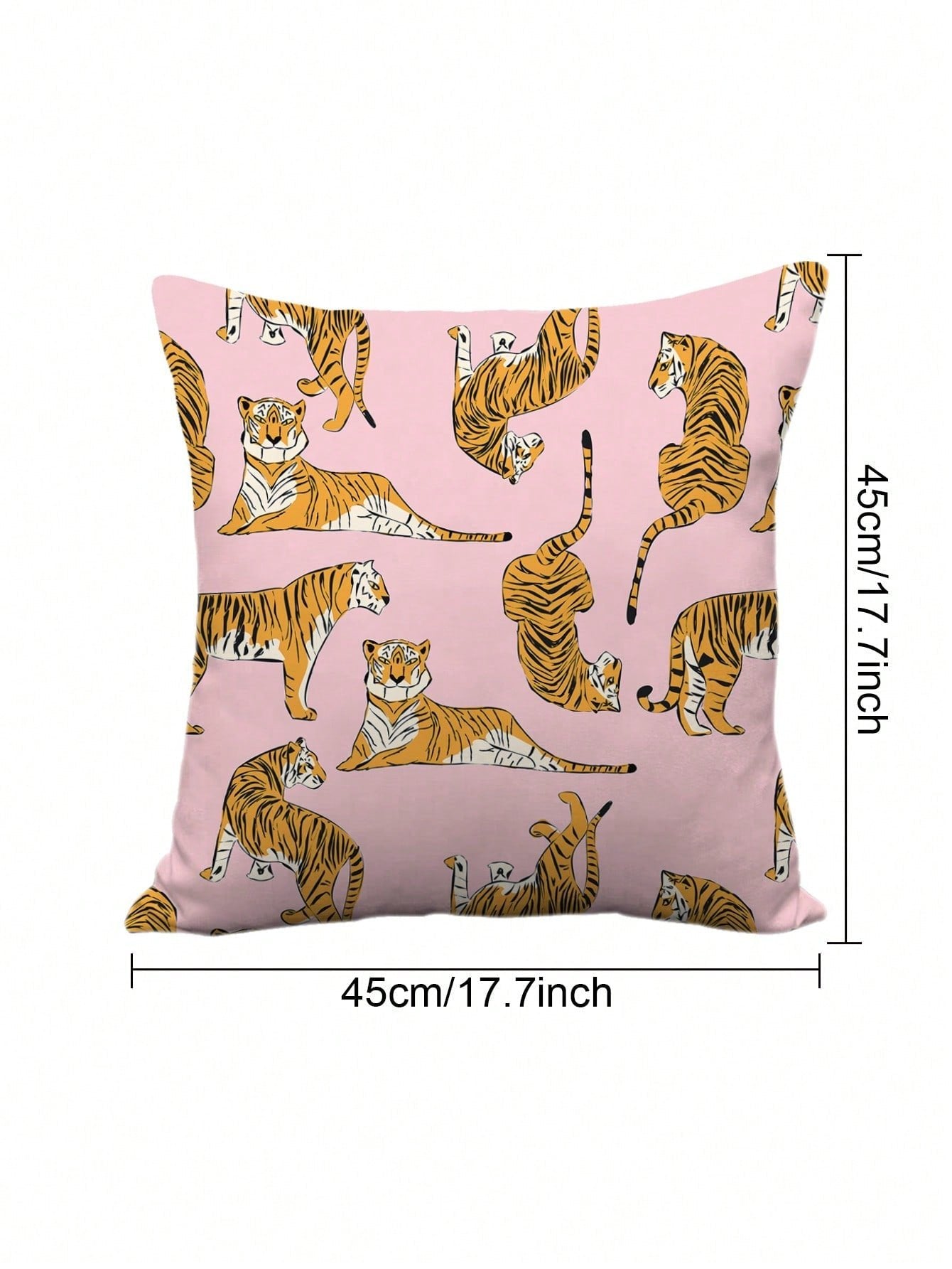 Buy SHEIN BlueLela 1pc Tiger Print Cushion Cover Without Filler, Modern Polyester Decorative Throw Pillow Case For Living Room And Bedroom in Pakistan