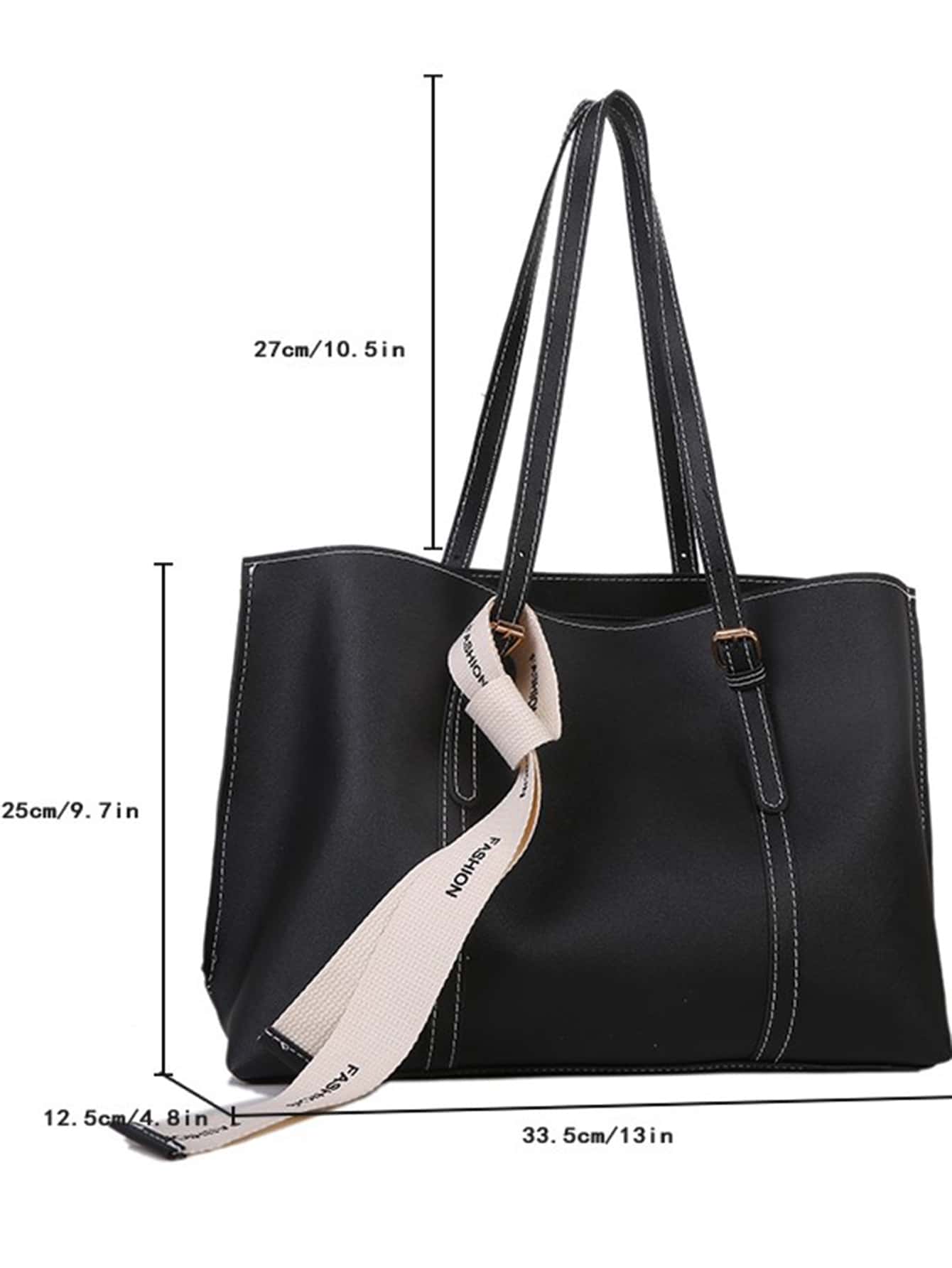 Buy SHEIN Bow Decor Lightweight,Business Casual Knot Decor Large Capacity Tote Bag in Pakistan