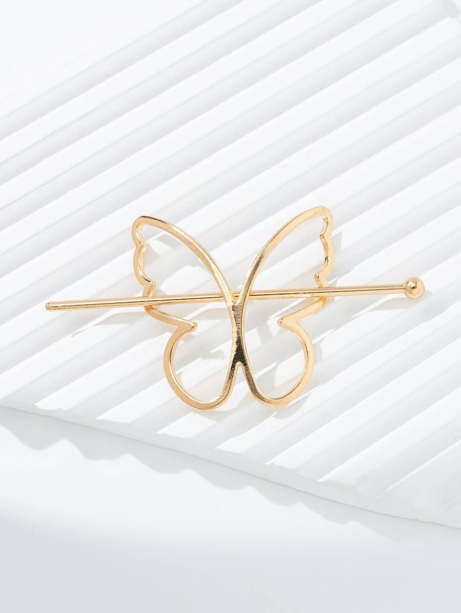 Buy SHEIN Butterfly Decor Hair Slide With Stick Street Hair Clips in Pakistan