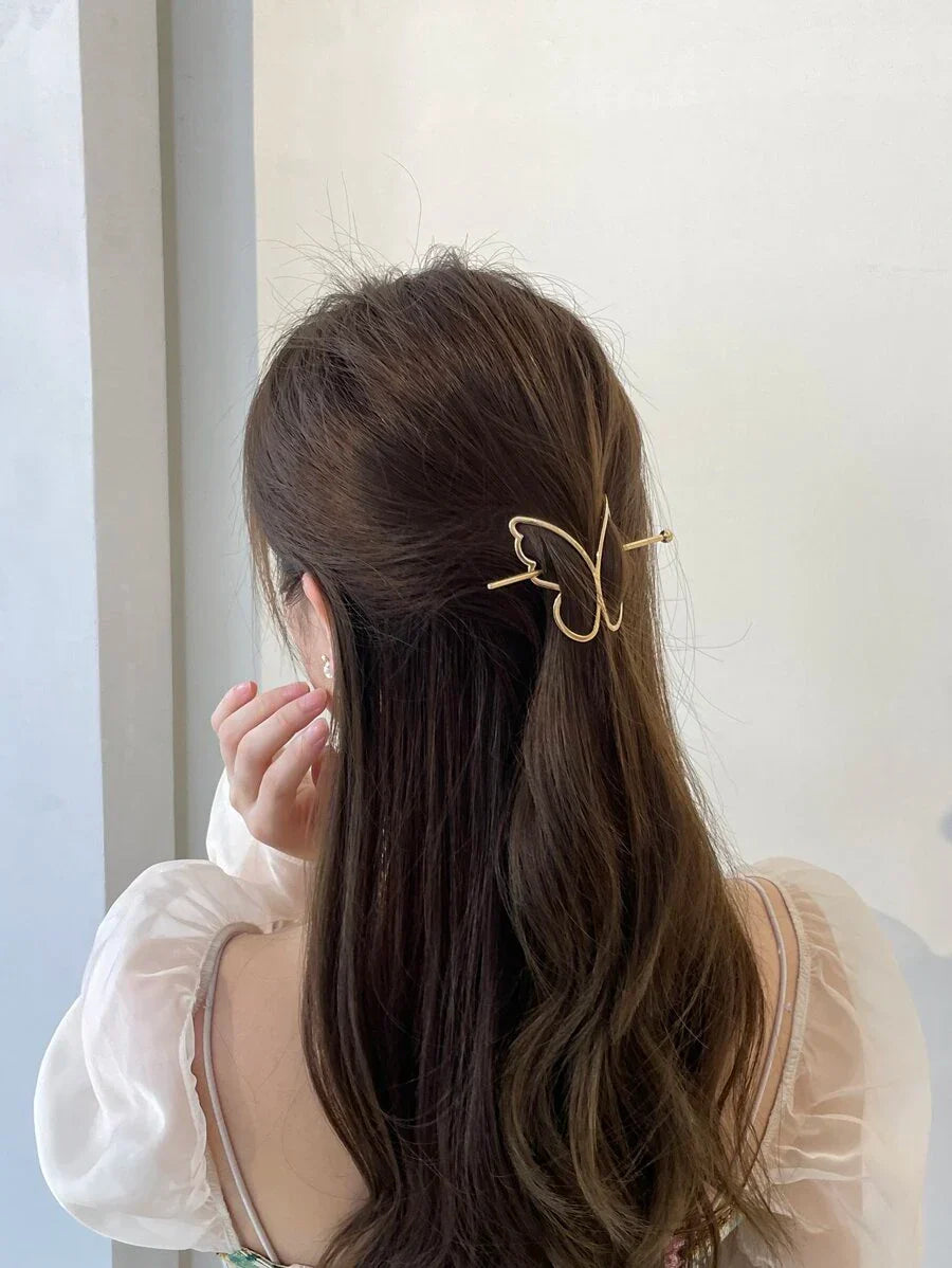 Buy SHEIN Butterfly Decor Hair Slide With Stick Street Hair Clips in Pakistan