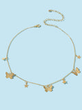 Buy SHEIN Butterfly & Star Pendant Necklace in Pakistan