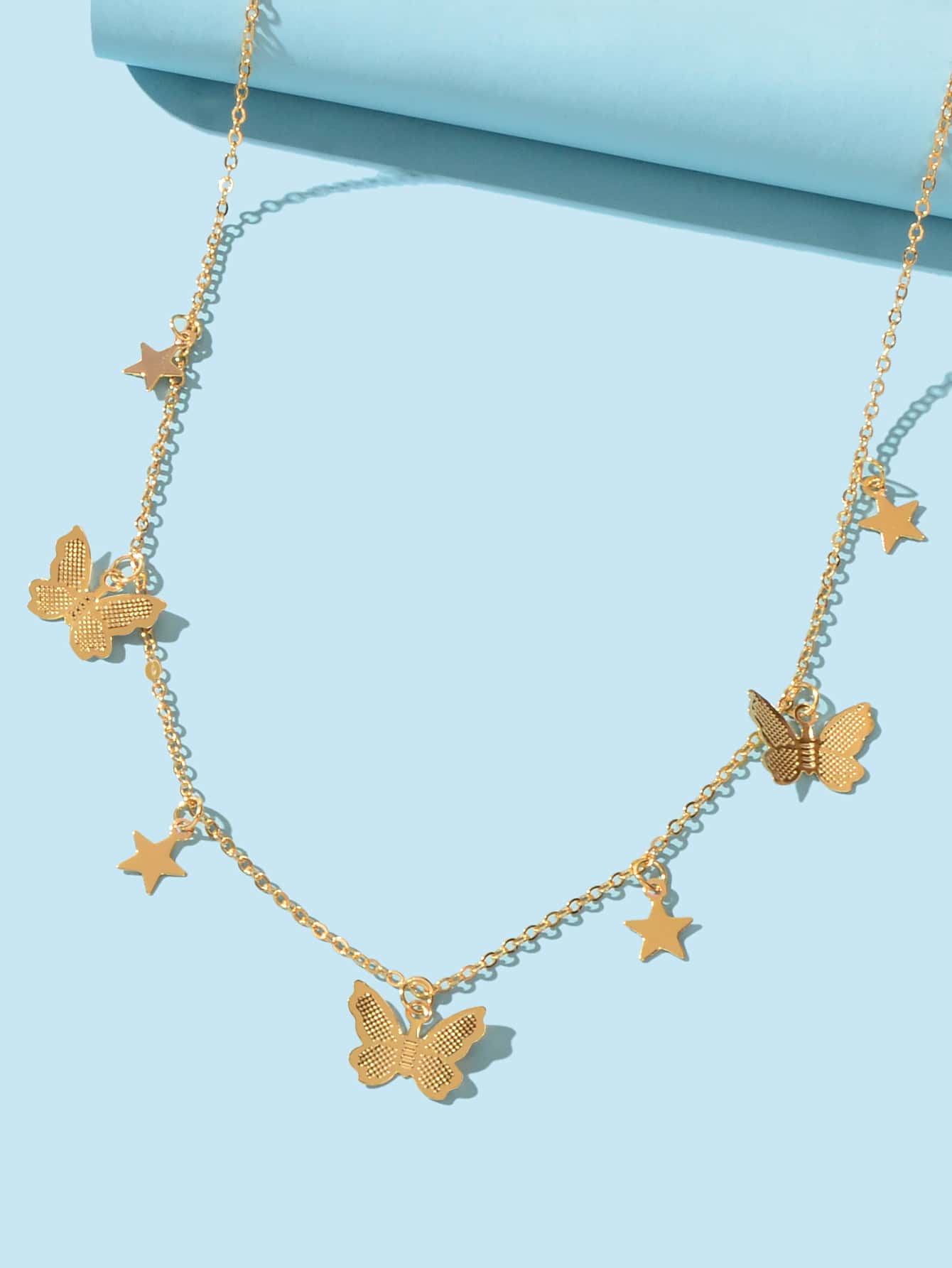 Buy SHEIN Butterfly & Star Pendant Necklace in Pakistan