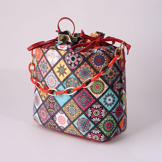 Buy Cosmart Chelsea Potli Bag - Red Multicolor in Pakistan