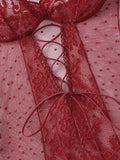 Buy SHEIN Contrast Lace Mesh Women's Sexy Bodysuit Lingerie, 1pc in Pakistan