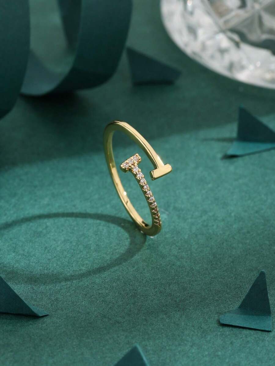 Buy SHEIN Cubic Zirconia Decor Cuff Ring in Pakistan