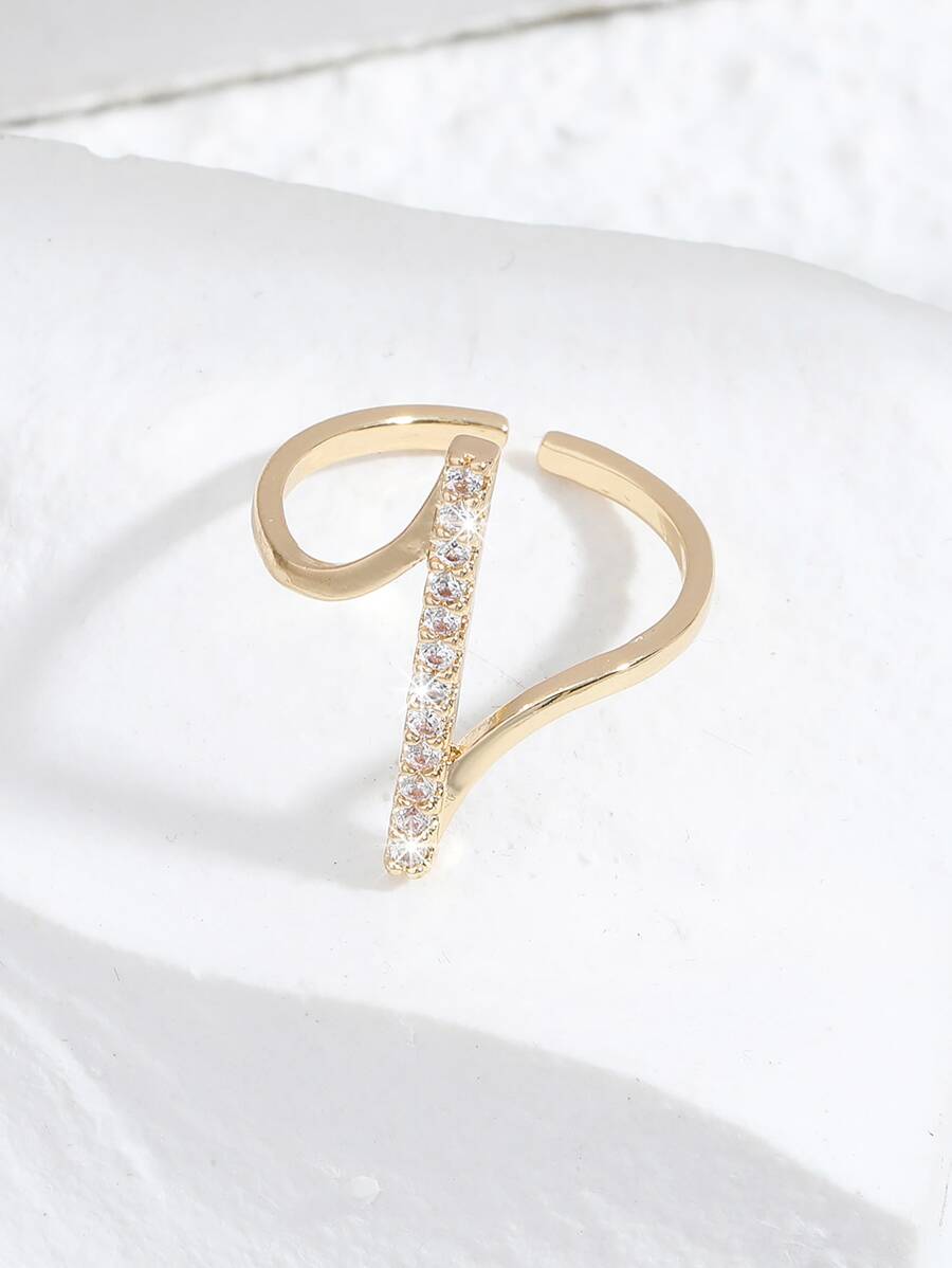 Buy SHEIN Cubic Zirconia Decor Cuff Ring in Pakistan