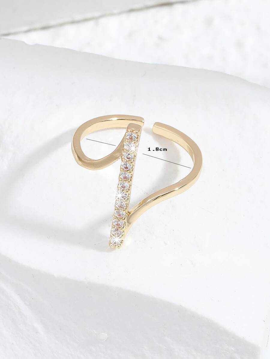 Buy SHEIN Cubic Zirconia Decor Cuff Ring in Pakistan