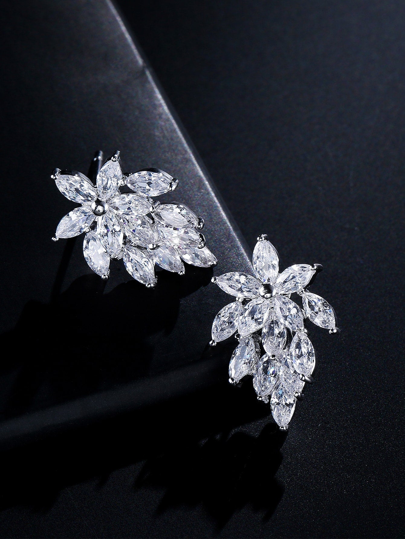 Buy SHEIN Cubic Zirconia Decor Stud Earrings For Women For Party Banquet Wedding in Pakistan