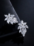 Buy SHEIN Cubic Zirconia Decor Stud Earrings For Women For Party Banquet Wedding in Pakistan
