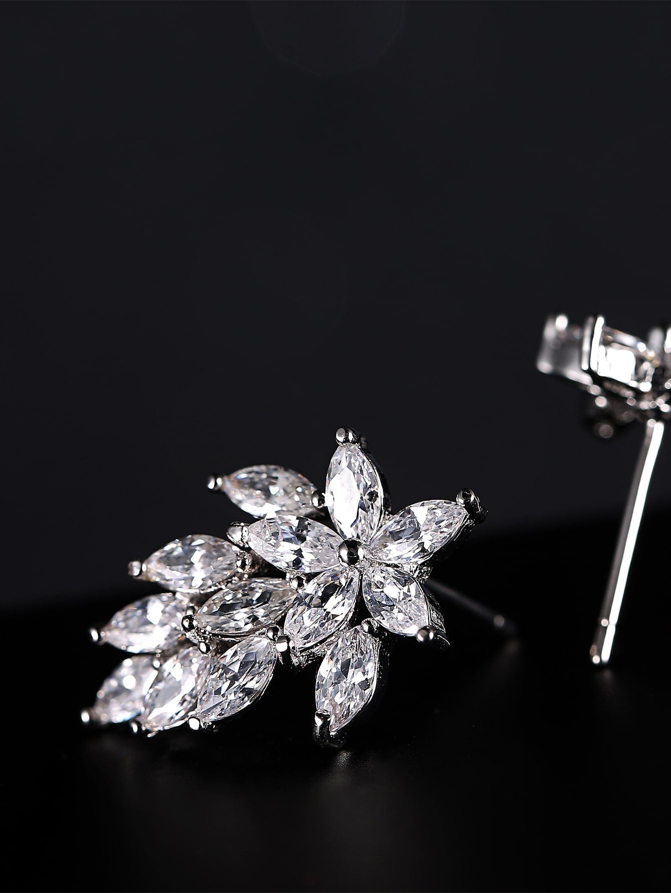 Buy SHEIN Cubic Zirconia Decor Stud Earrings For Women For Party Banquet Wedding in Pakistan