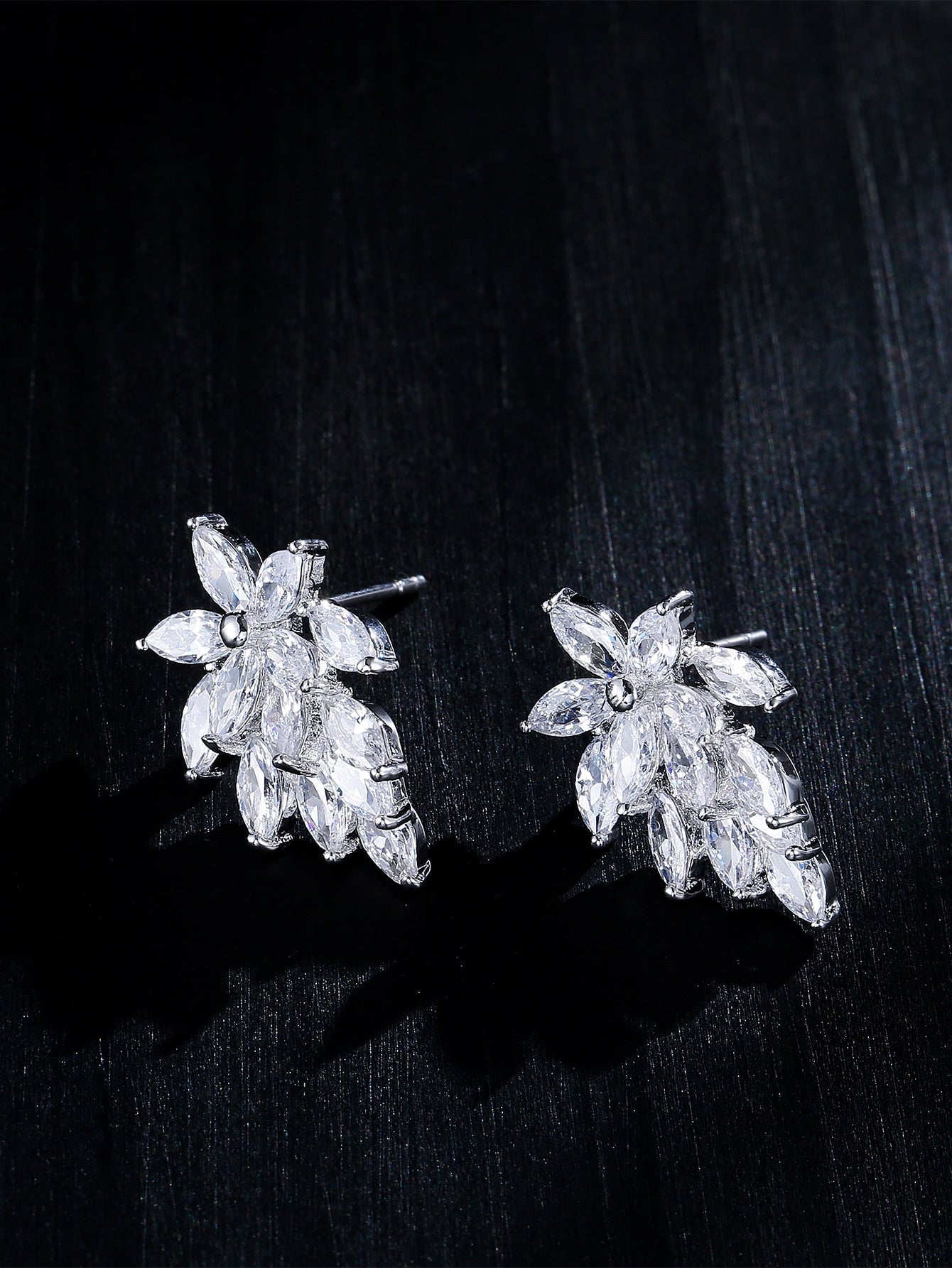 Buy SHEIN Cubic Zirconia Decor Stud Earrings For Women For Party Banquet Wedding in Pakistan