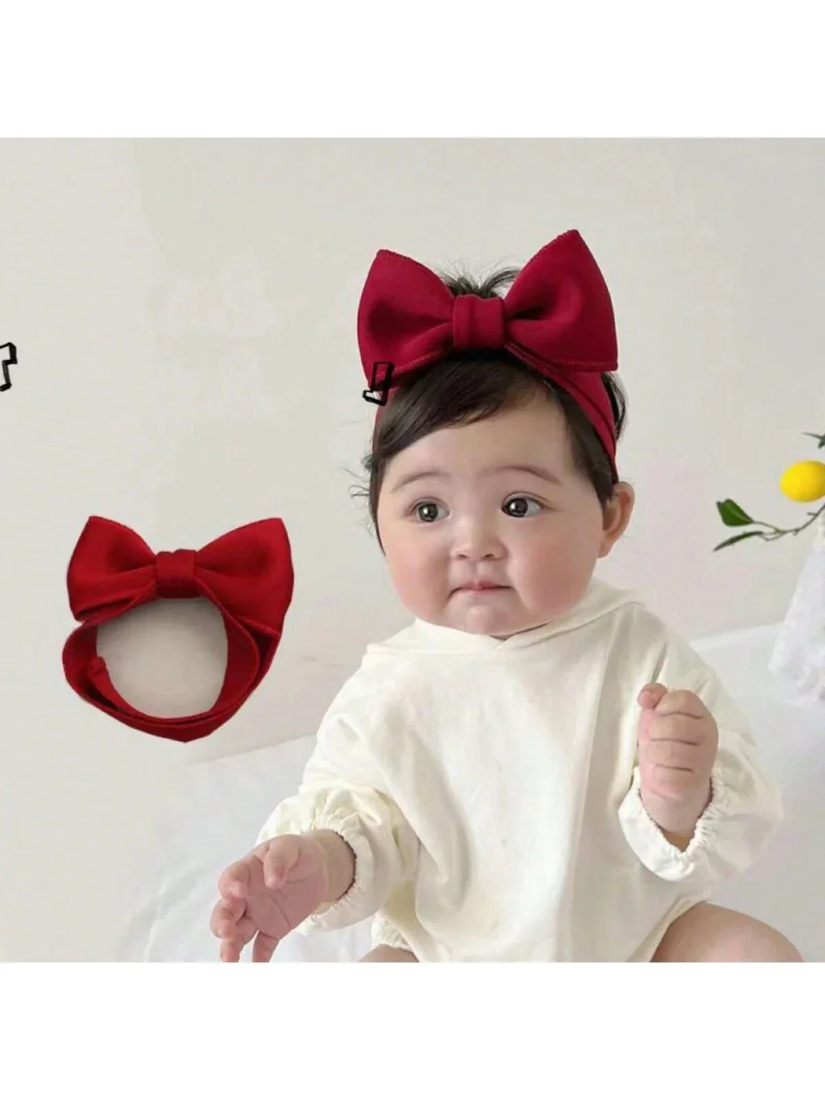 Buy SHEIN Cute Bowknot Soft Baby Headband, Elastic Head Wrap For Infant, Toddler And Kid, Suitable For Party, Festival And Birthday Gifts in Pakistan