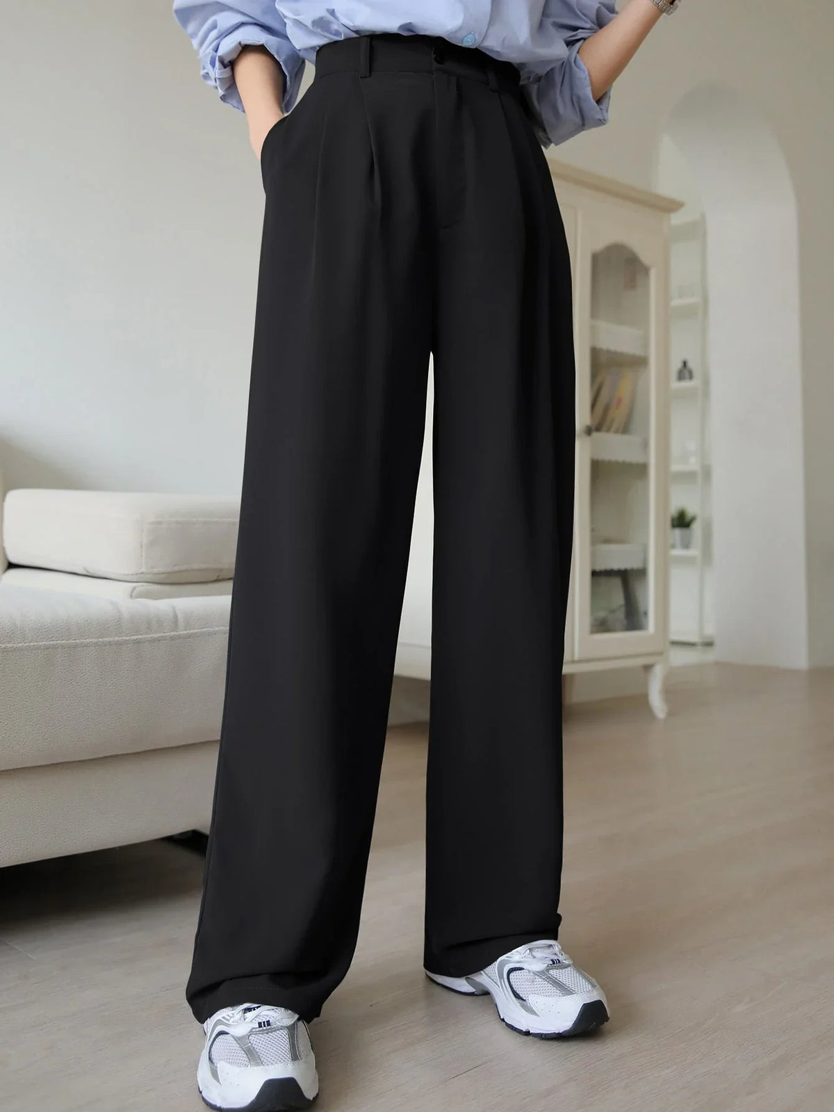 Buy SHEIN DAZY Fold Pleated Slant Pocket Pants in Pakistan