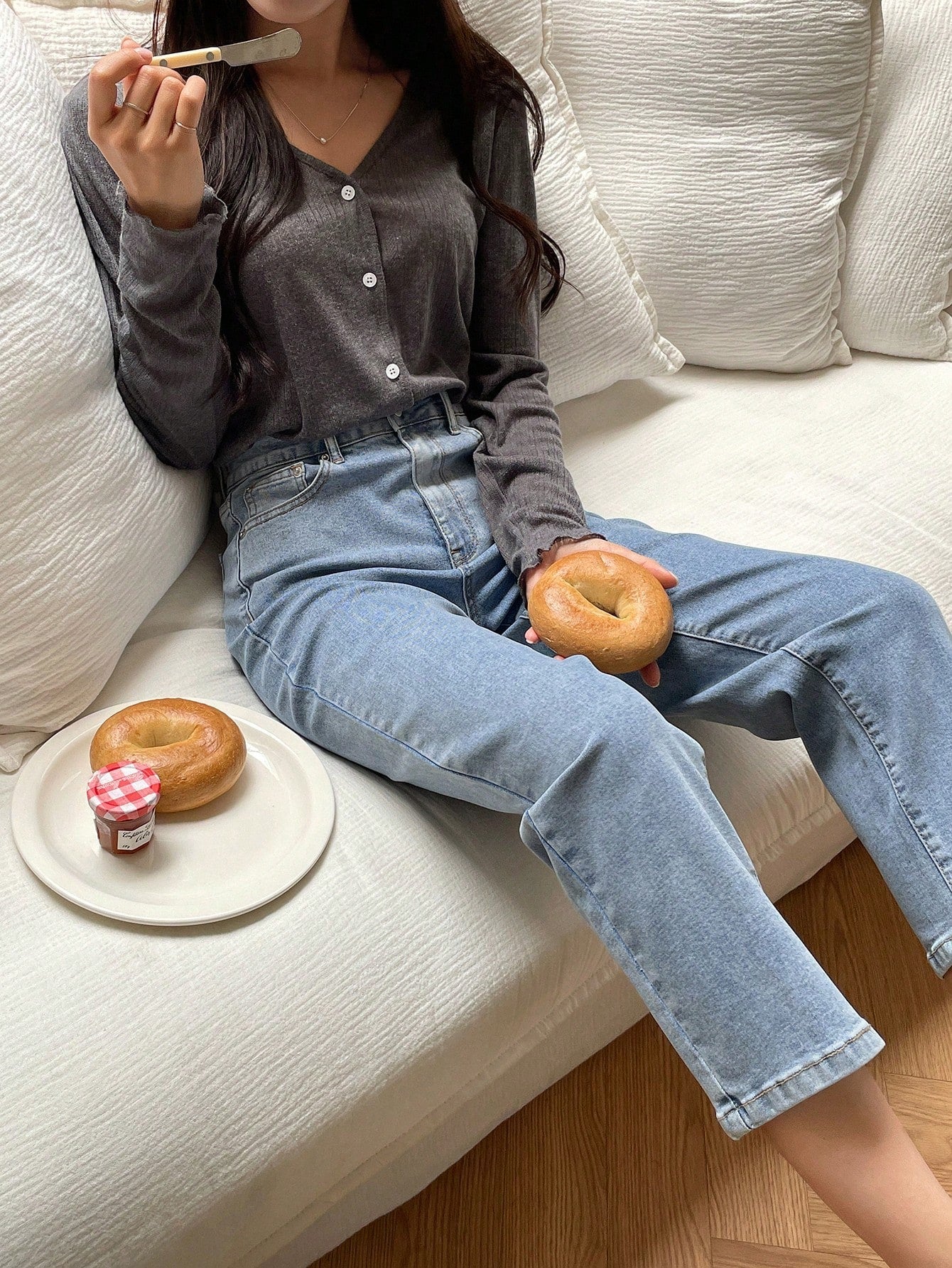 Buy SHEIN DAZY High Waist Straight Leg Cropped Jeans in Pakistan