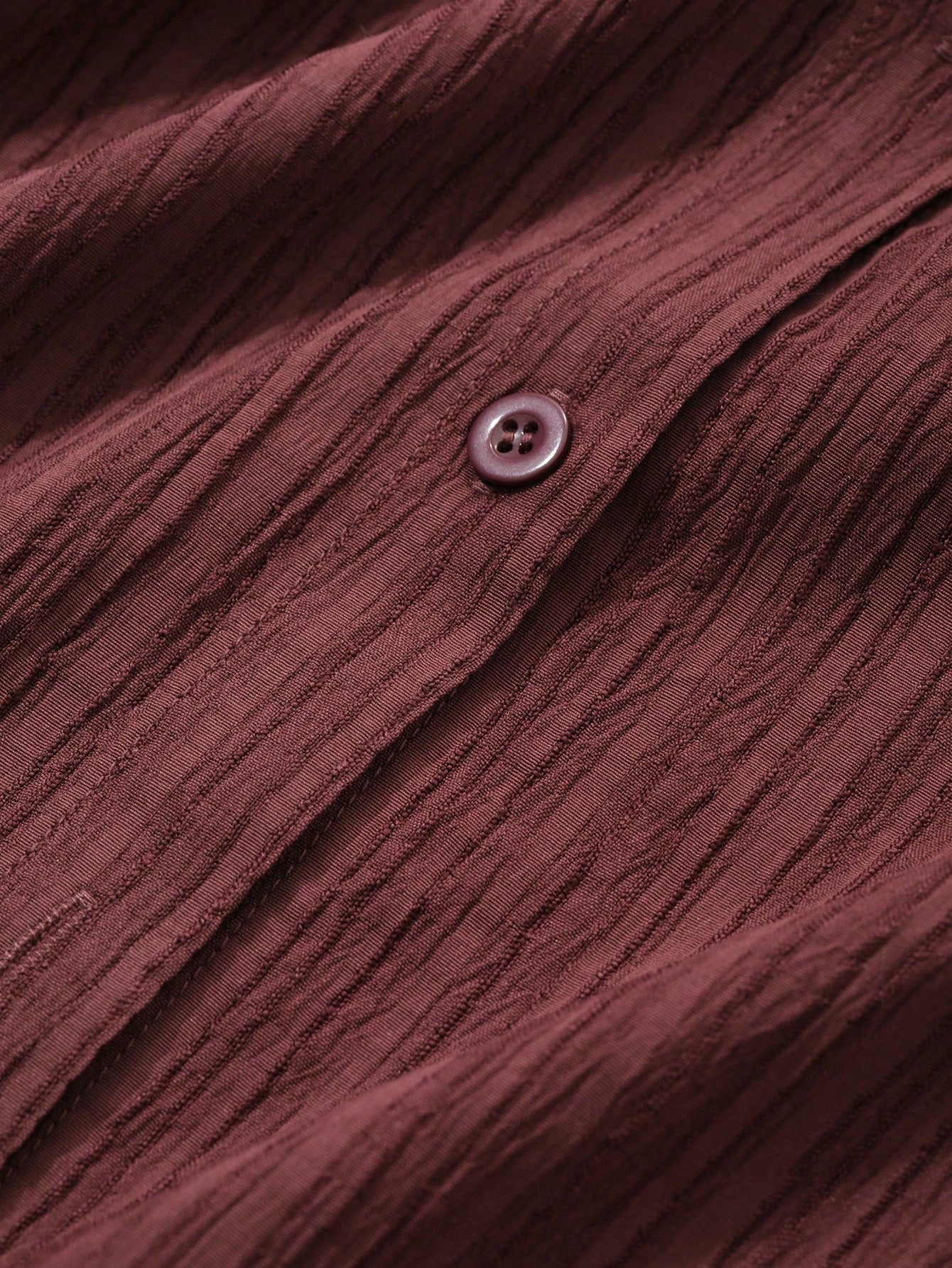 Buy SHEIN DAZY Solid Color Textured Long Sleeve Women's Button-Down Casual Loose Shirt in Pakistan