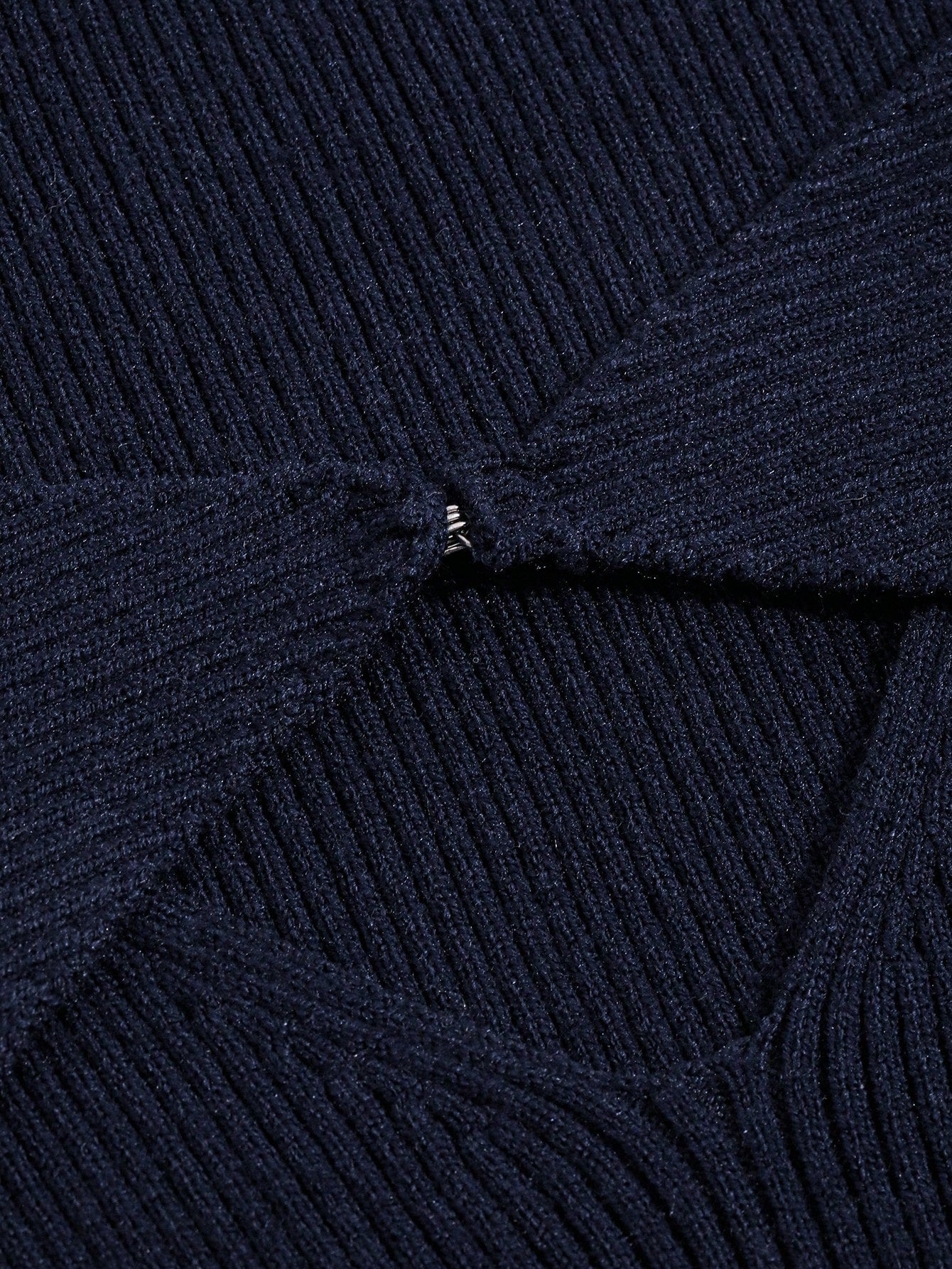 Buy SHEIN DAZY Solid Cut Front Ribbed Knit Sweater in Pakistan