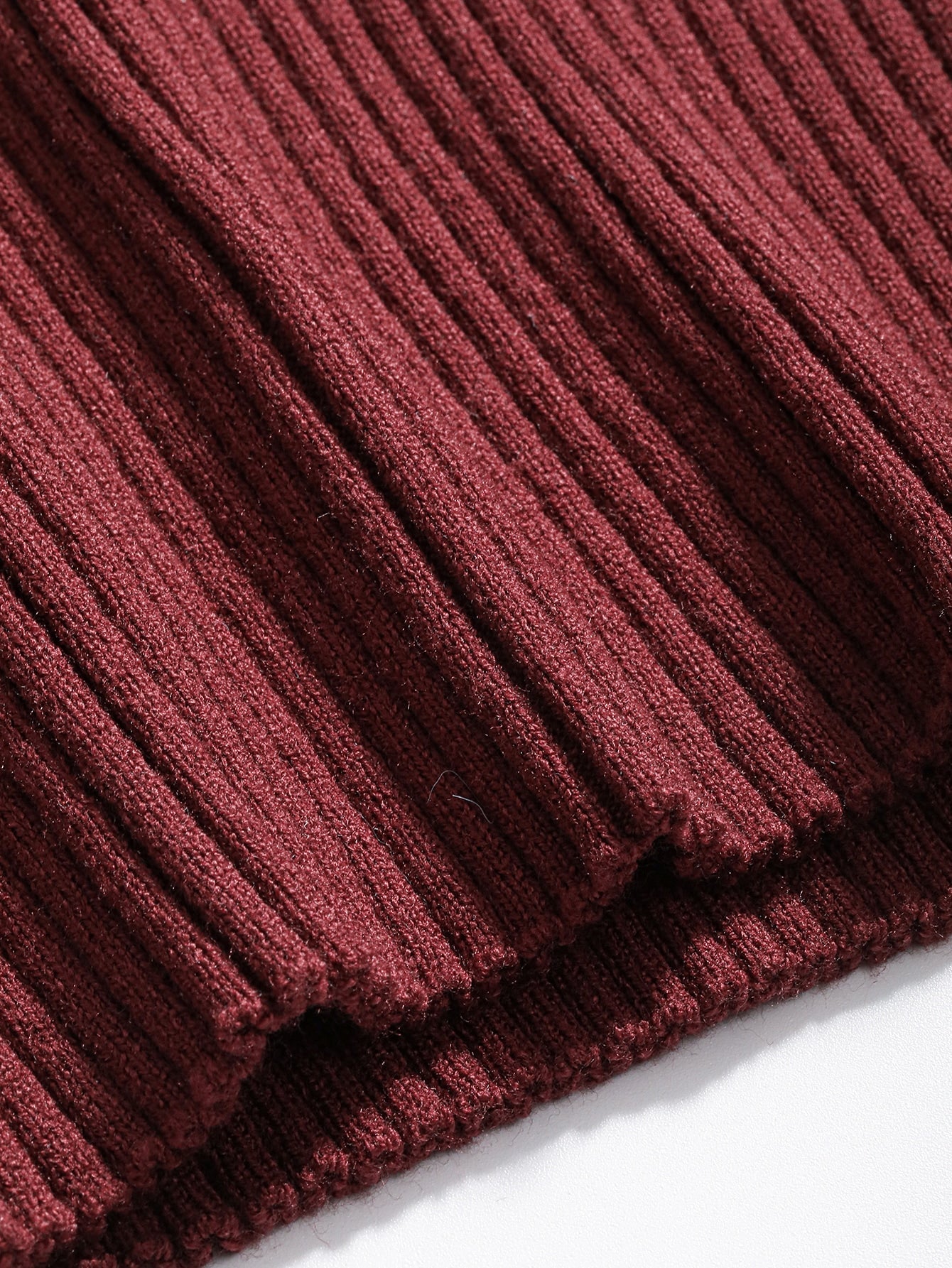 Buy SHEIN DAZY Solid Ribbed Knit Sweater in Pakistan