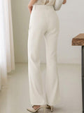 Buy SHEIN DAZY Women Elegant Casual Solid Color Flared Trousers in Pakistan