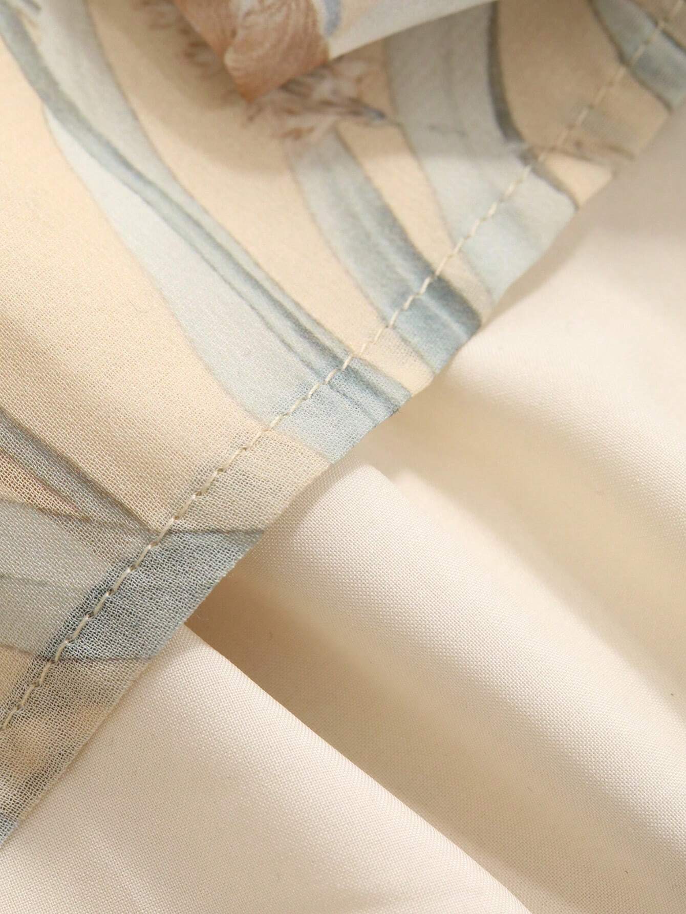 Buy SHEIN Dazy Designer Floral Print Deep V-Neck Wrap Tie Short Sleeve Dress With Ruffle Hem For Women in Pakistan