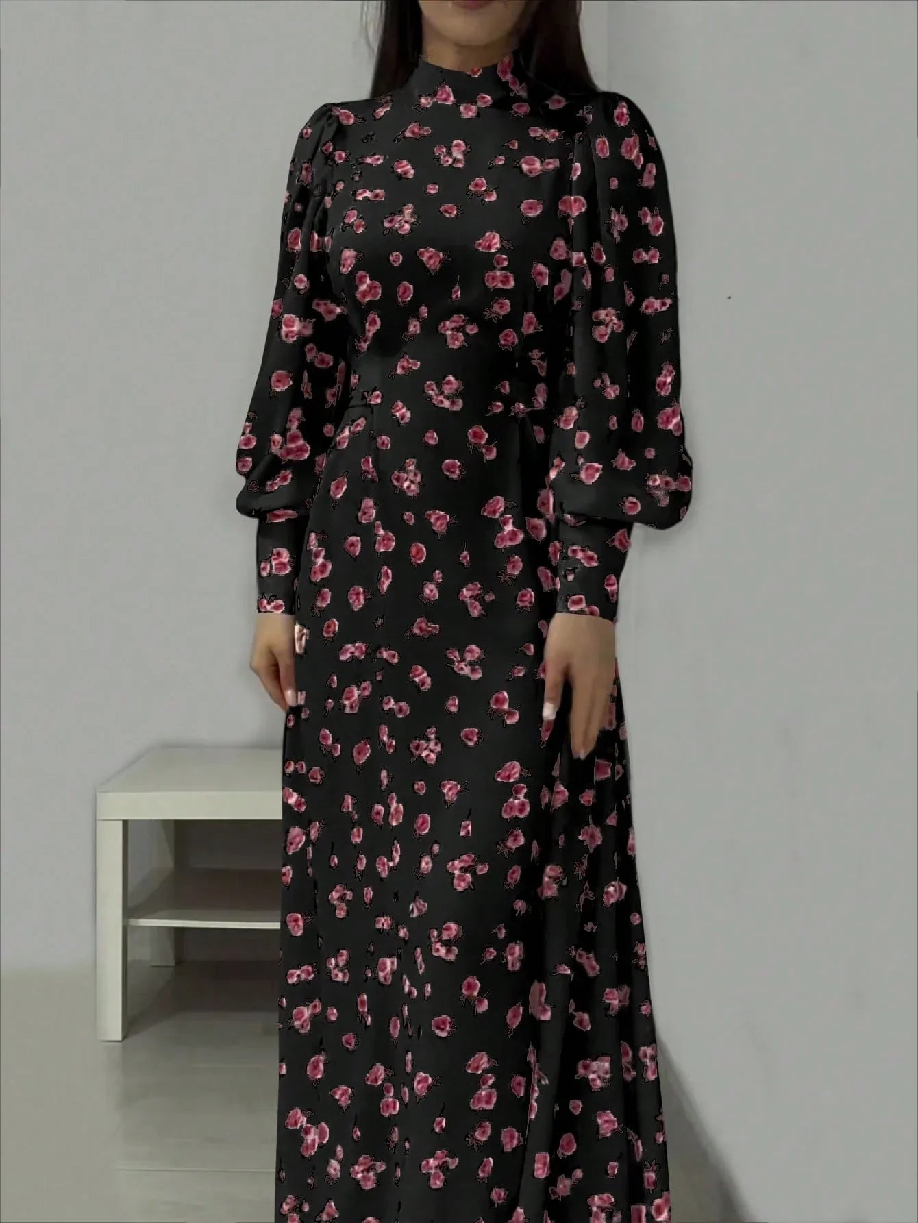 Buy SHEIN Ditsy Floral Long Sleeve Casual Day Dress, Minimalist & Stylish in Pakistan
