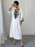 Buy SHEIN Elenzga Long Robe Dress For Women, New Arrival Fashion Loose Placement Print Ladies Robe in Pakistan