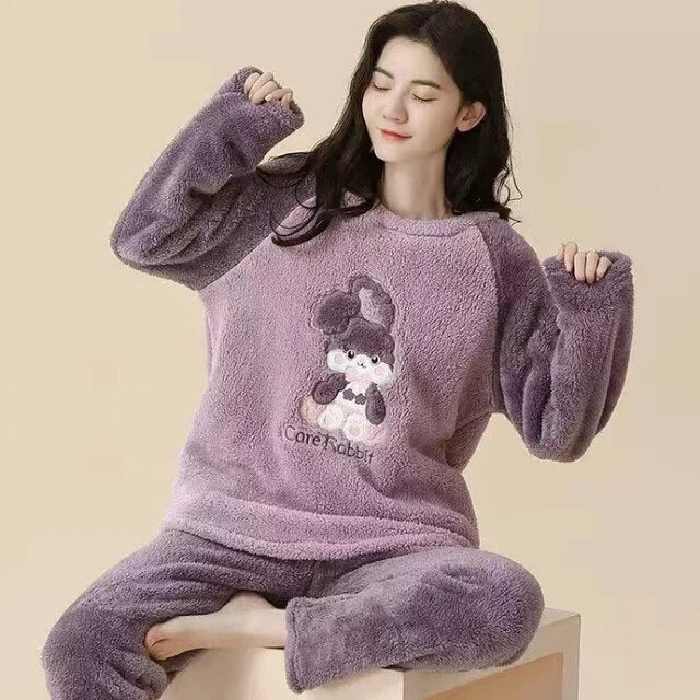 Buy Iris Rabbit Fleece Pajama Suit in Pakistan