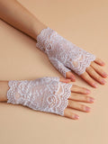 Buy SHEIN Floral Embroidered Fingerless Gloves in Pakistan