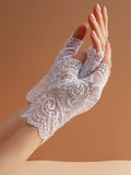 Buy SHEIN Floral Embroidered Fingerless Gloves in Pakistan