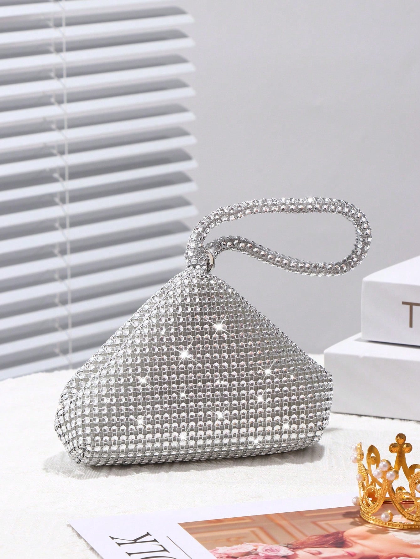 Buy SHEIN Glamorous Glitter Bling, Sequin, Luxury, Shiny Women's Mini Sparkling Rhinestone Clutch Bag in Pakistan