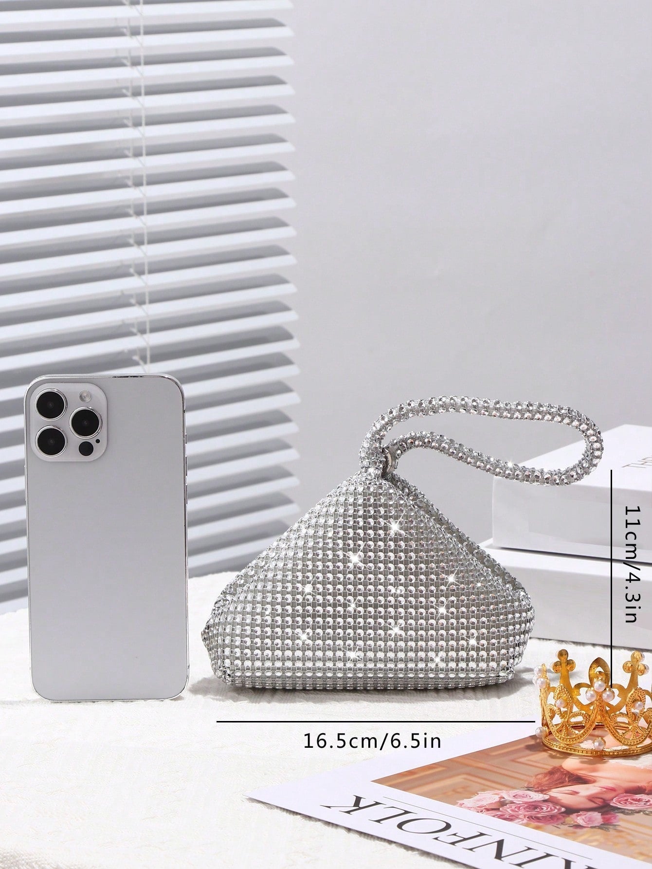 Buy SHEIN Glamorous Glitter Bling, Sequin, Luxury, Shiny Women's Mini Sparkling Rhinestone Clutch Bag in Pakistan