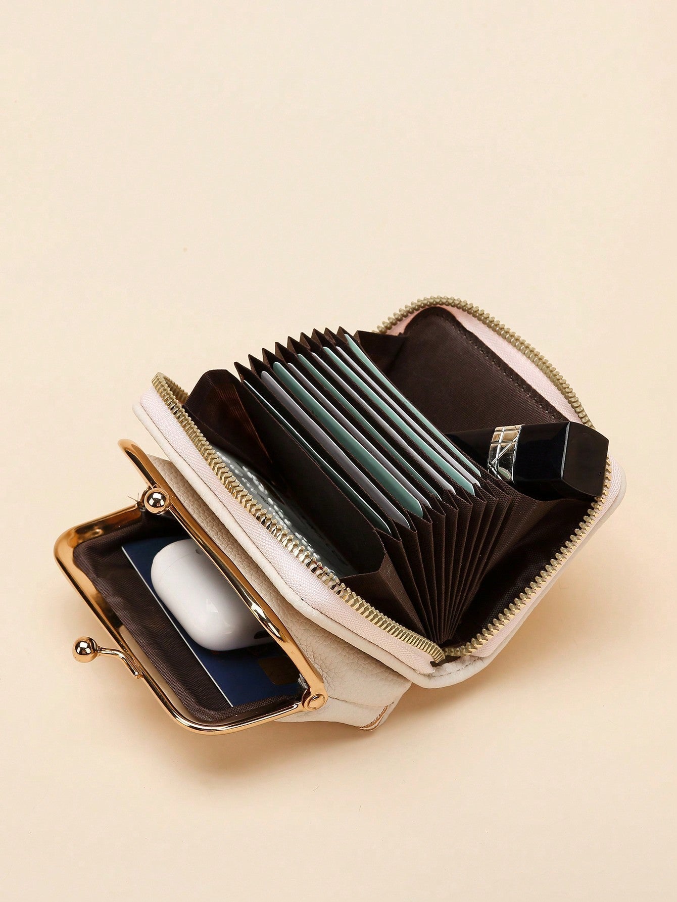 Buy SHEIN Graphic Flower Embroidered Short Wallet, Kiss-Lock & Zipper Clutch Purse, Faux Leather Coin Purse in Pakistan