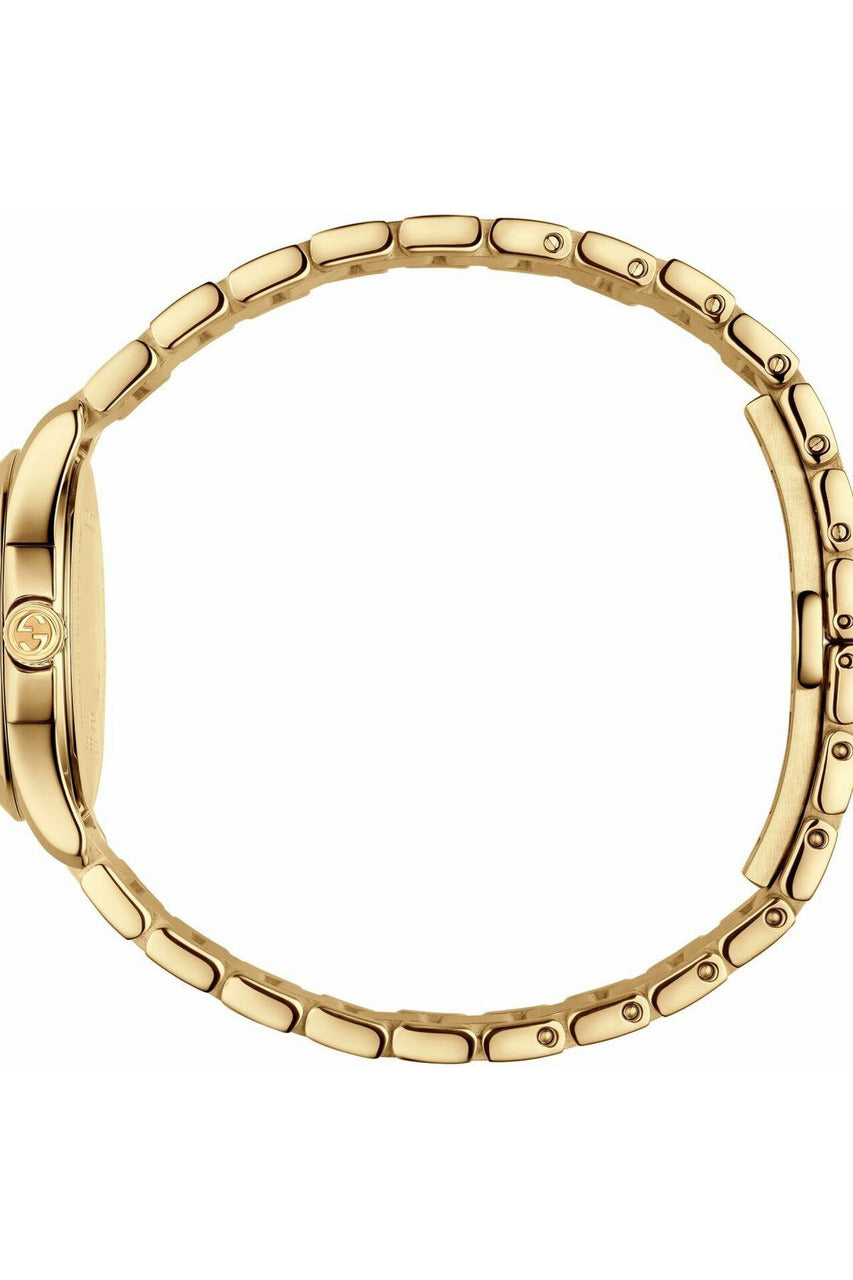 Buy Gucci Women's Swiss Made Quartz Stainless Steel Gold Dial 27mm Watch YA126553 in Pakistan