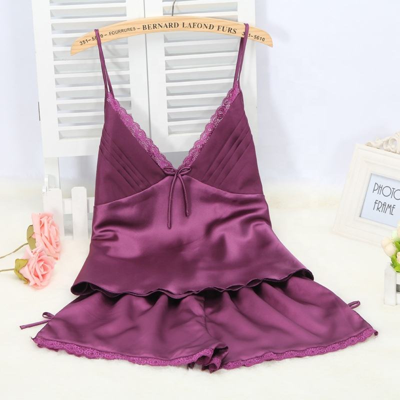 Buy 2 Piece Inner Top and Short Silk Cami Set in Pakistan